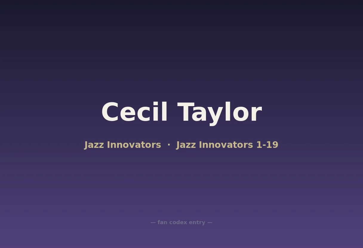 Cecil Taylor